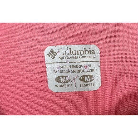 Columbia Short Sleeve Collared Athletic Pink T-Shirt - Picture 3 of 3